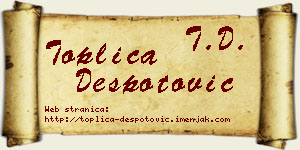 Toplica Despotović vizit kartica